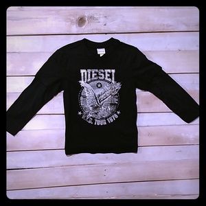 DIesel long sleeve black and silver Size 6